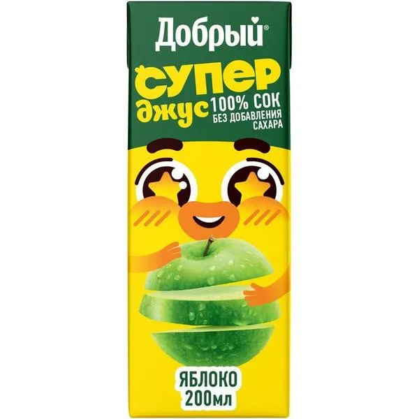 Сок Добрый Яблоко 0,2л картон 
