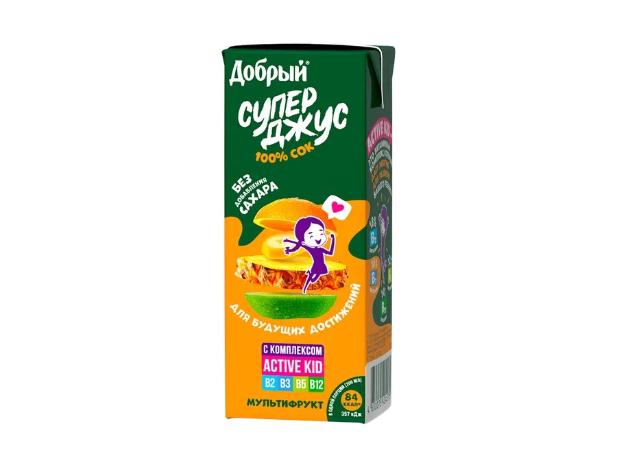 Сок Добрый Мультифрукт 0,2л картон 