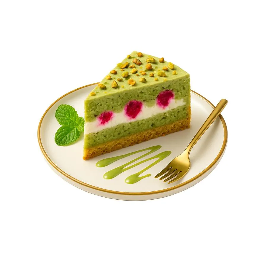 Торт Фисташковый с малиной 
