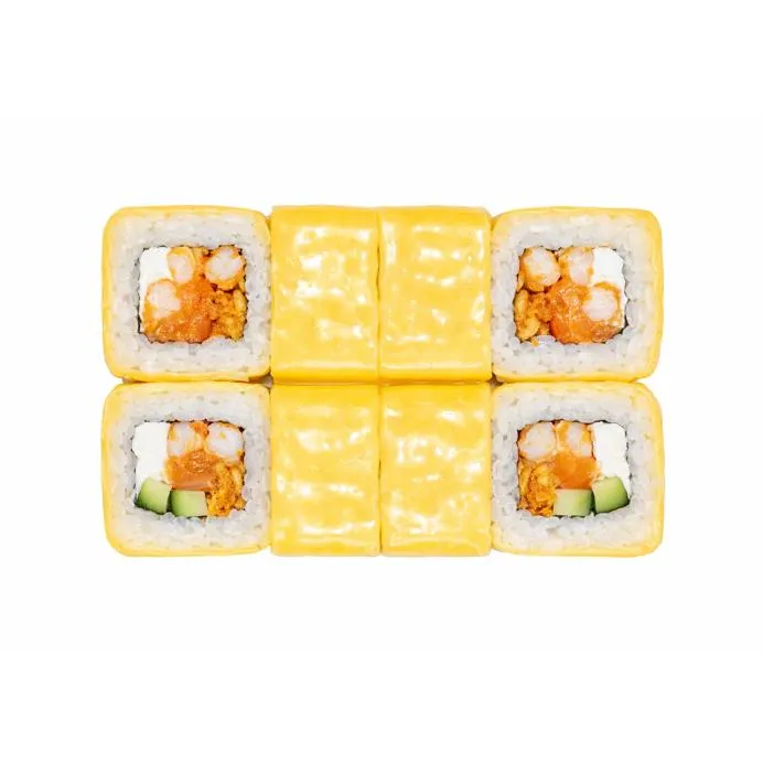 Запеченный ролл Золотой лосось 